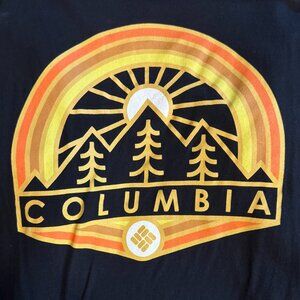Columbia Sportswear Men’s XL T-Shirt – Orange & Yellow Forest Sun Graphic
